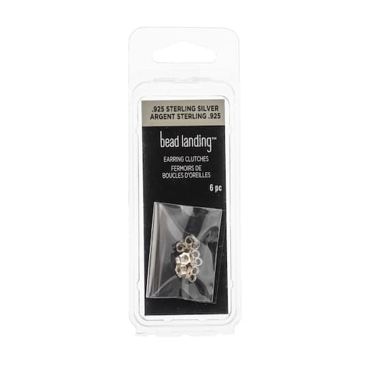 5mm Sterling Silver Earring Clutches, 6ct. by Bead Landing™